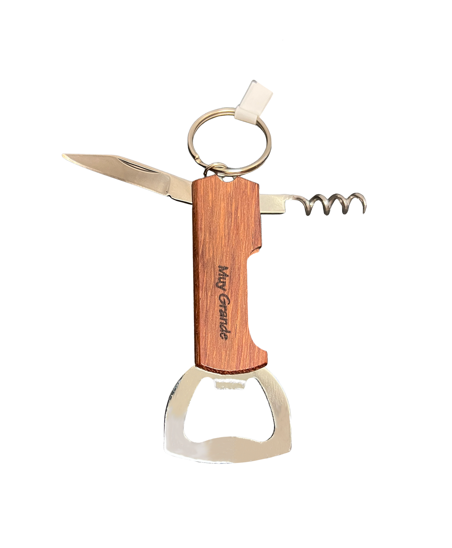 Muy Grande Barman's Wood Keychain