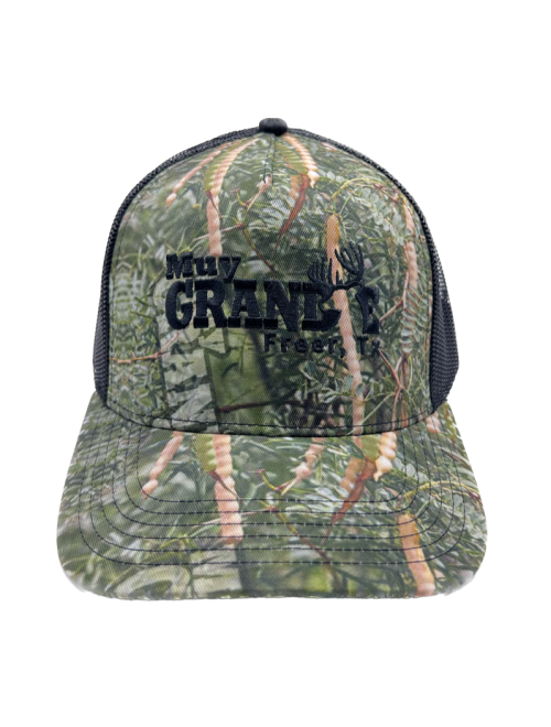 Muy Grande Camo Snapback Cap - Black