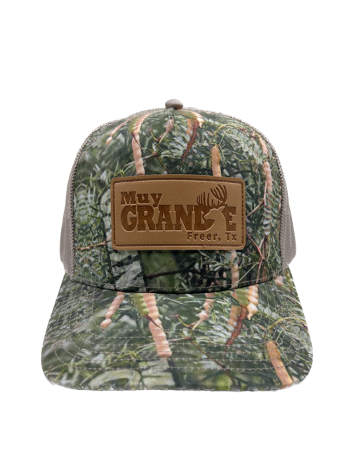 Muy Grande Camo Leather Patch Snapback - Taupe
