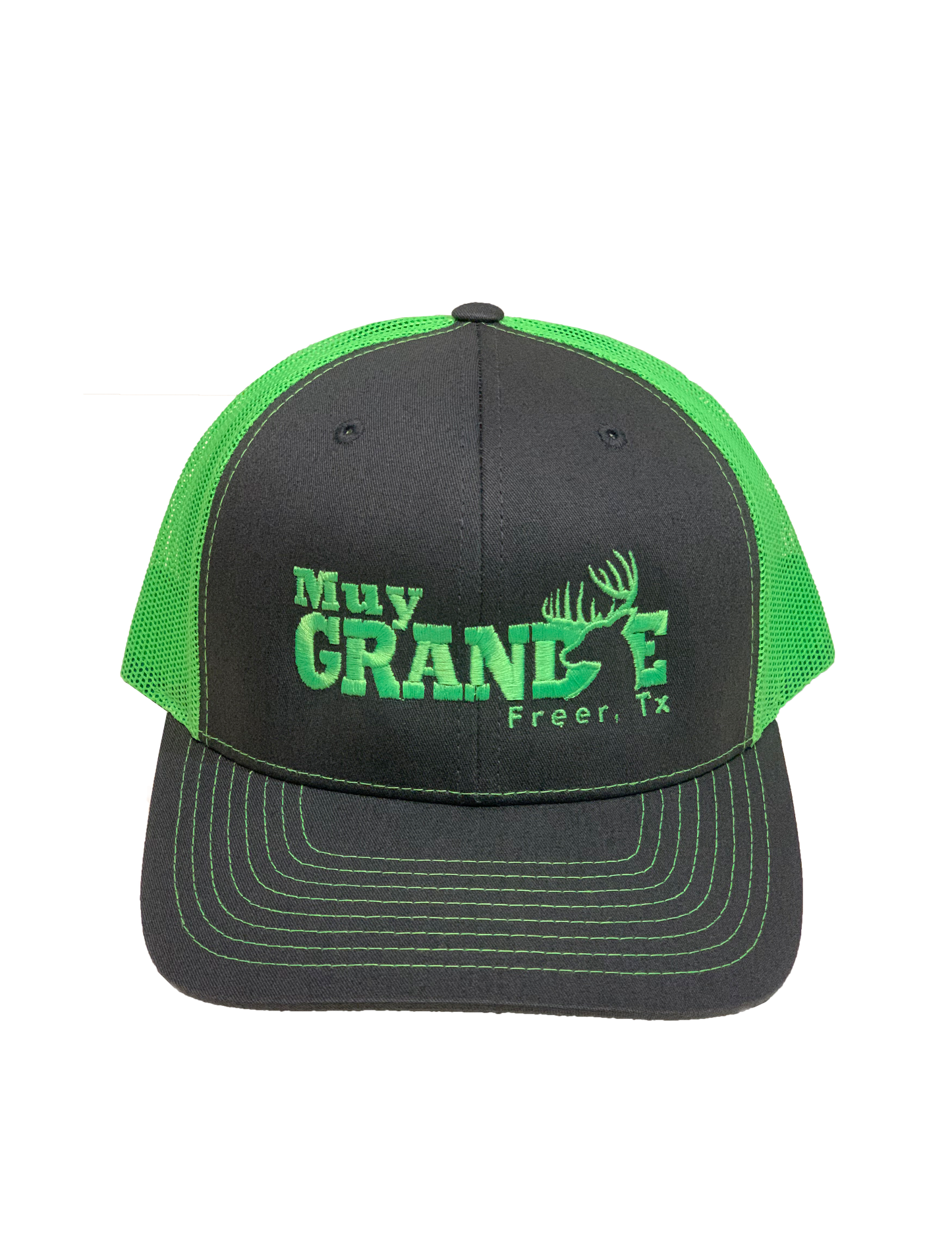 Muy Grande Richardson Trucker - Grey/Electric Green