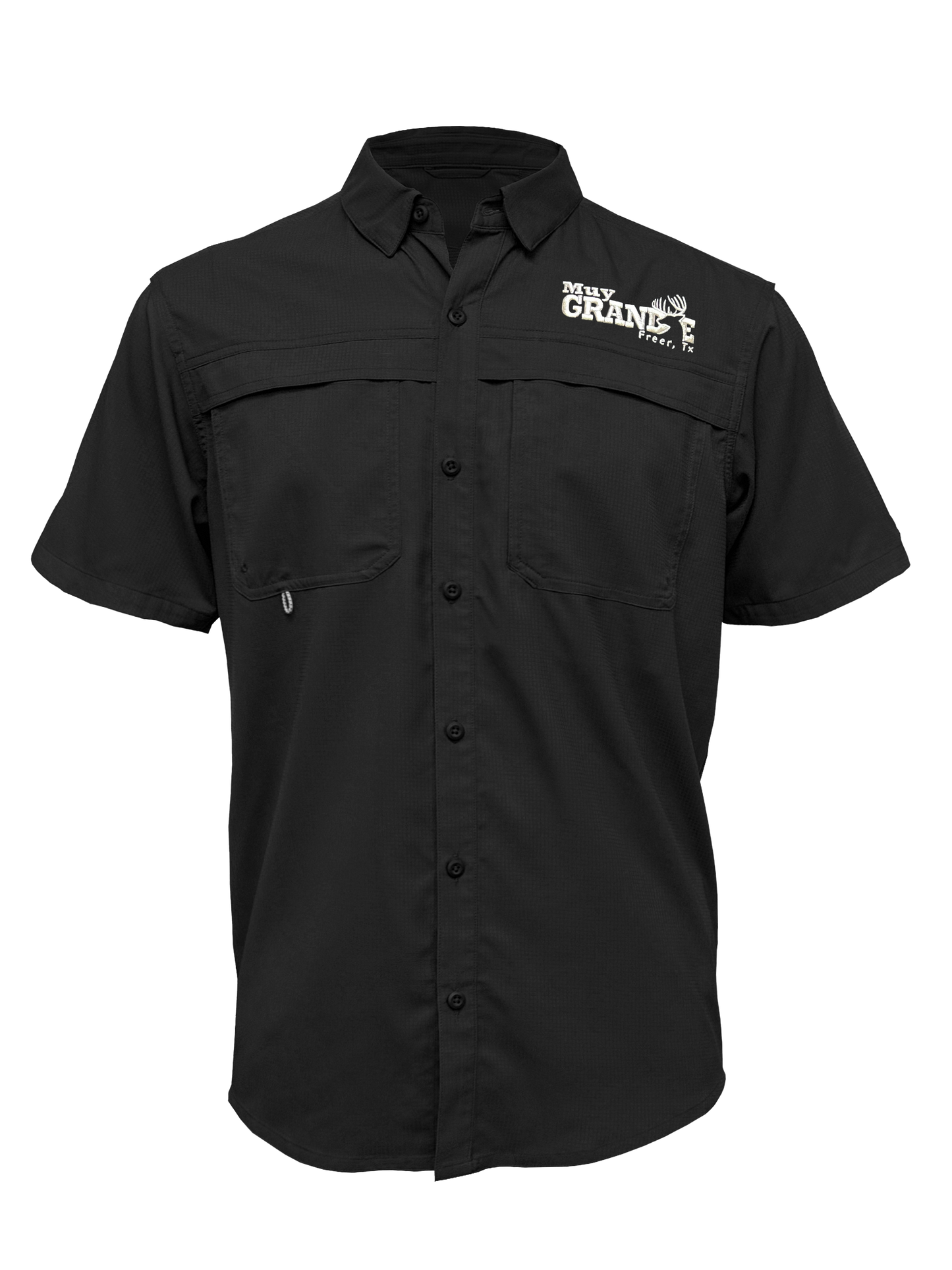 Muy Grande Short Sleeve Button - Black