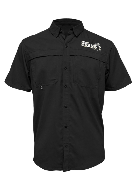 Muy Grande Short Sleeve Button - Black