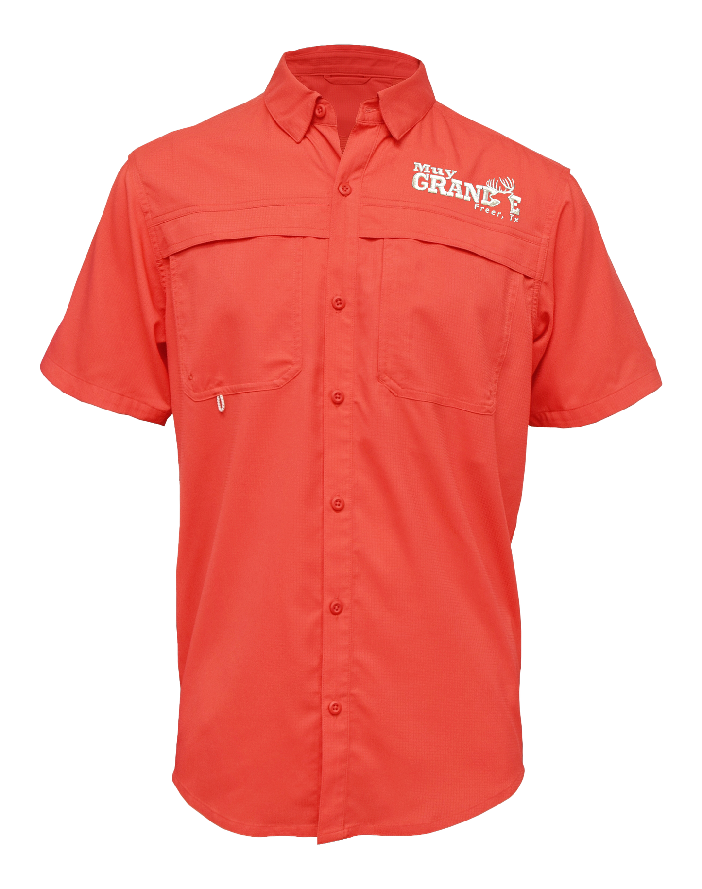 Muy Grande Short Sleeve Button - Coral