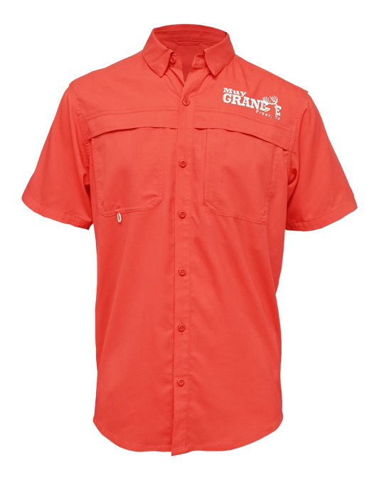 Muy Grande Short Sleeve Button - Coral