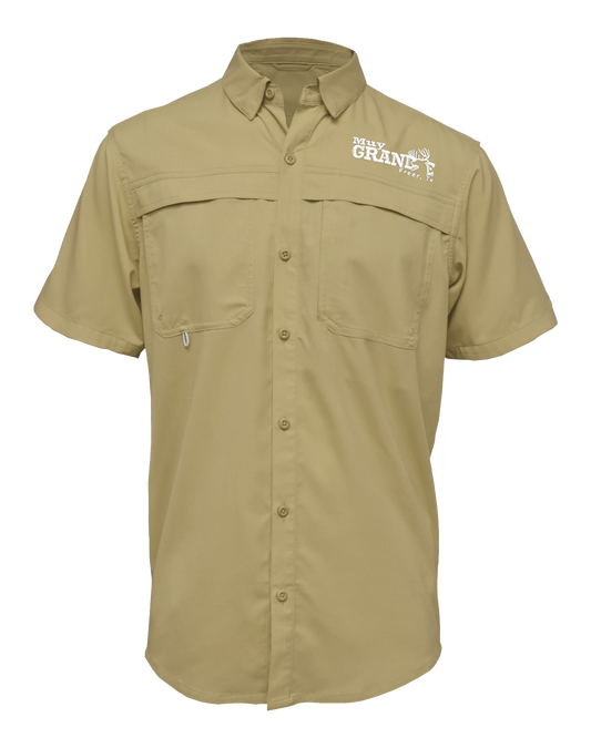 Muy Grande Short Sleeve Button - Khaki