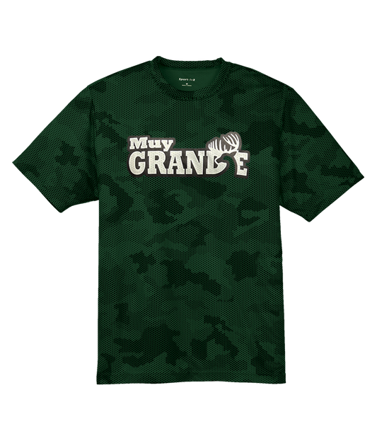 Muy Grande Youth Camo Hex Tee - Forest Green