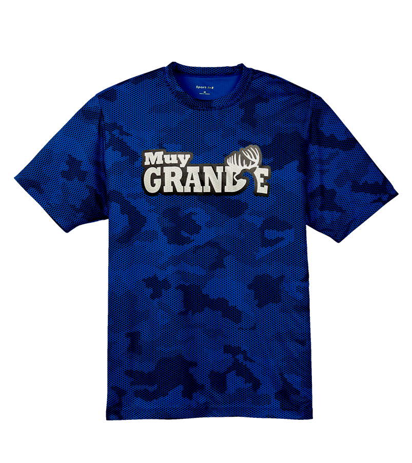 Muy Grande Youth Camo Hex Tee - Royal