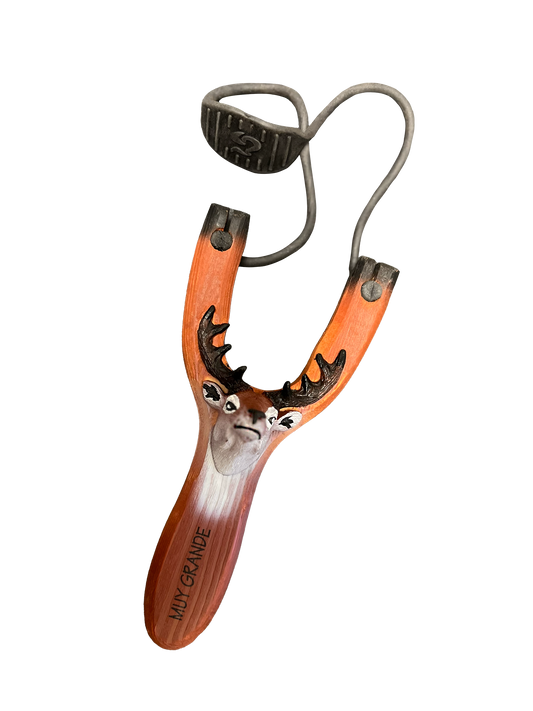 Muy Grande Carved Wood Slingshot