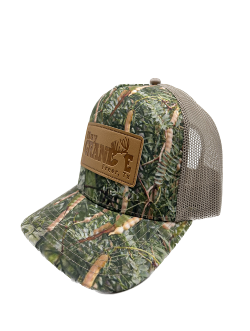 Muy Grande Camo Leather Patch Snapback - Taupe
