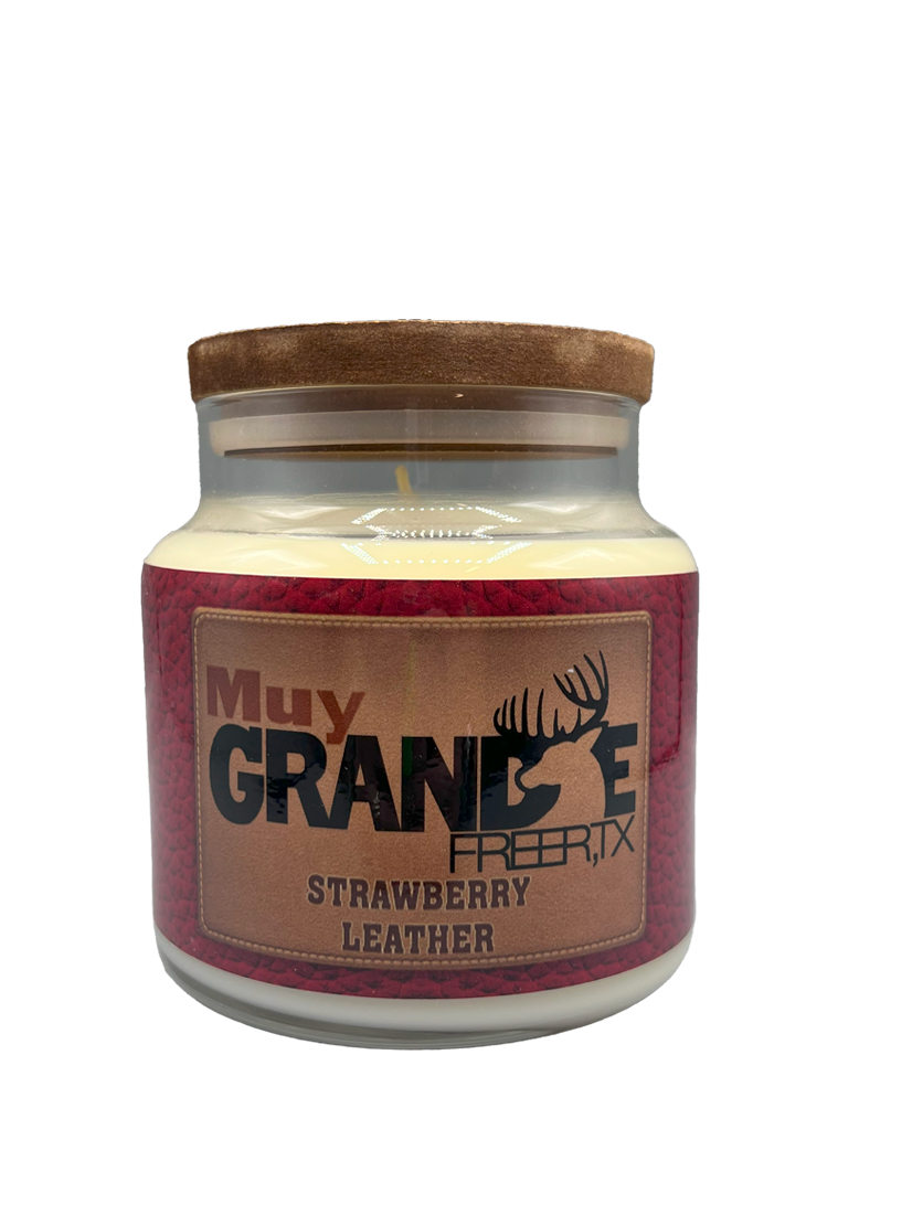 Medium Muy Grande Candle - Strawberry Leather