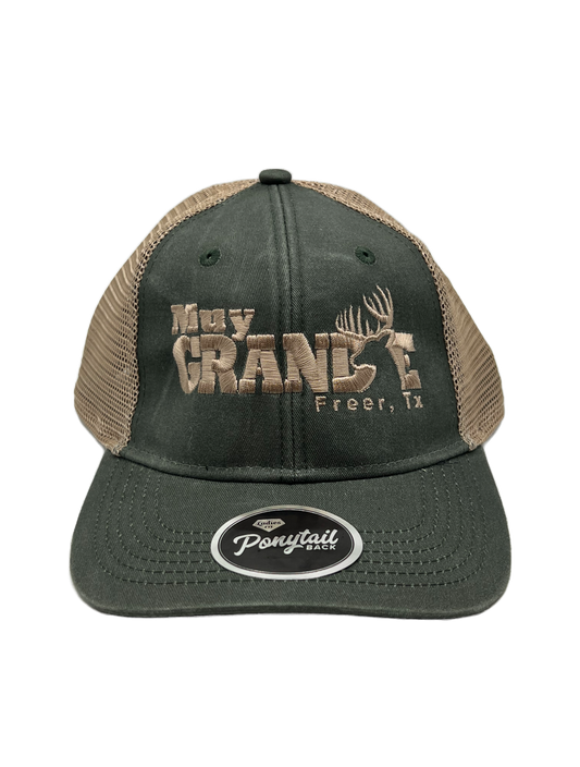 Muy Grande - Women's Ponytail Cap - Olive