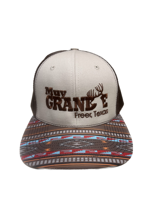 Muy Grande Printed Outdoor Cap Trucker - Brown/Gold