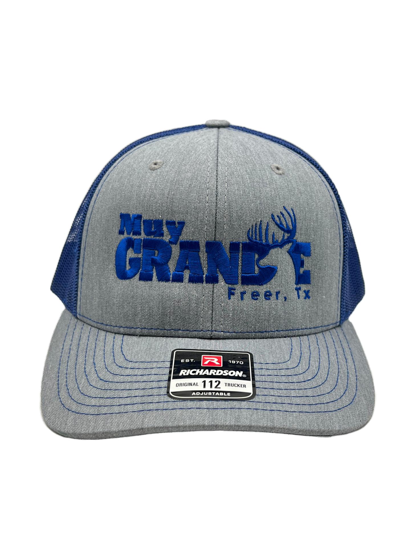 Muy Grande Richardson Trucker - Steel/Royal Blue