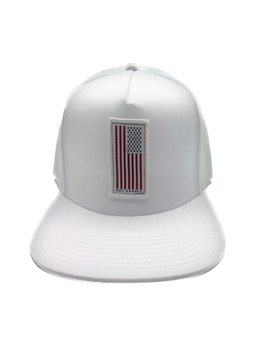 Muy Grande USA Flag Trucker - White