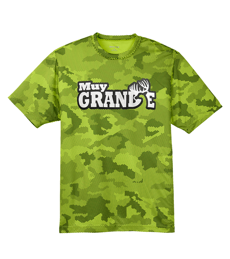 Muy Grande Youth Camo Hex Tee - Lime